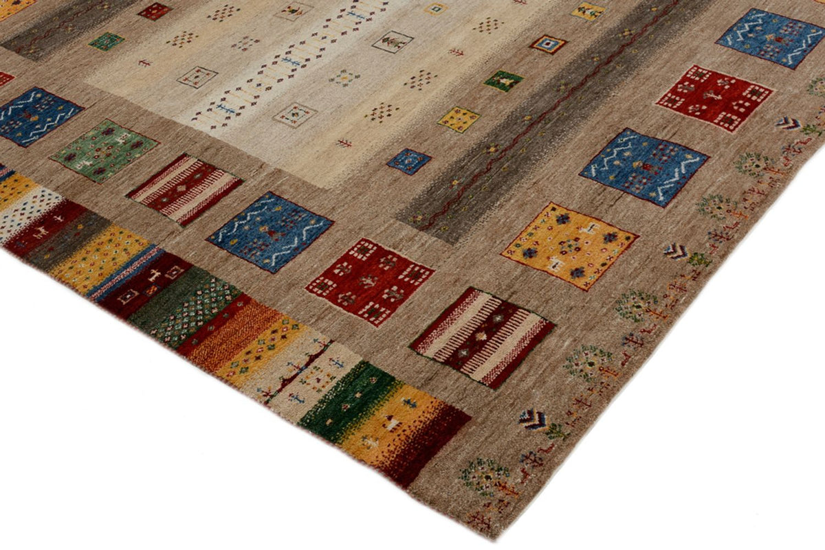 Gabbeh Teppich - Loribaft Indus quadratisch  - 203 x 201 cm - mehrfarbig