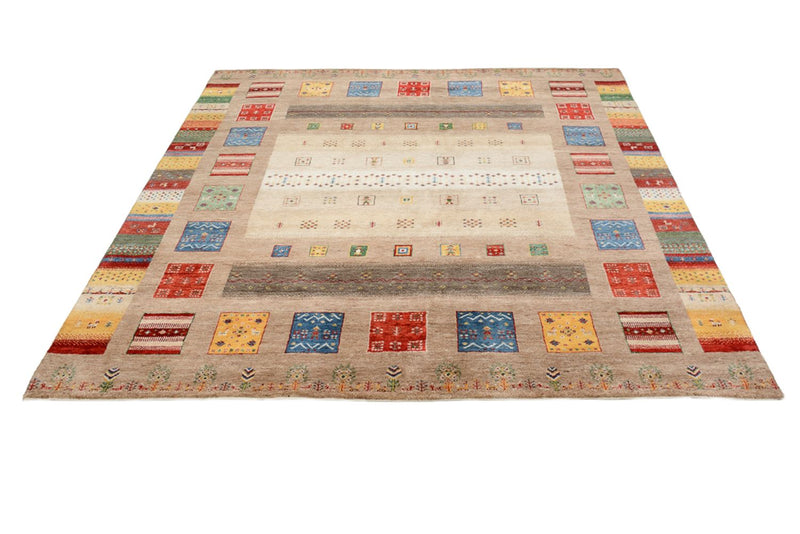 Gabbeh Teppich - Loribaft Indus quadratisch  - 203 x 201 cm - mehrfarbig