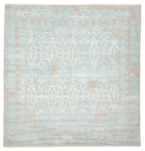 Designer Teppich quadratisch  - 309 x 301 cm - hellblau