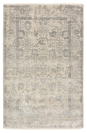 Designer Teppich - 186 x 124 cm - hellgrau