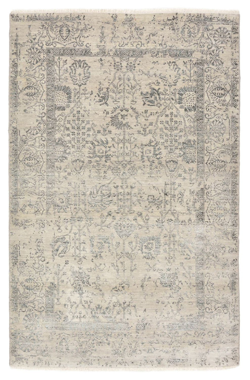 Designer Teppich - 186 x 124 cm - hellgrau