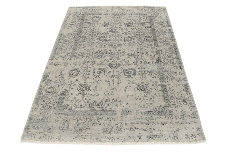 Designer Teppich - 186 x 124 cm - hellgrau
