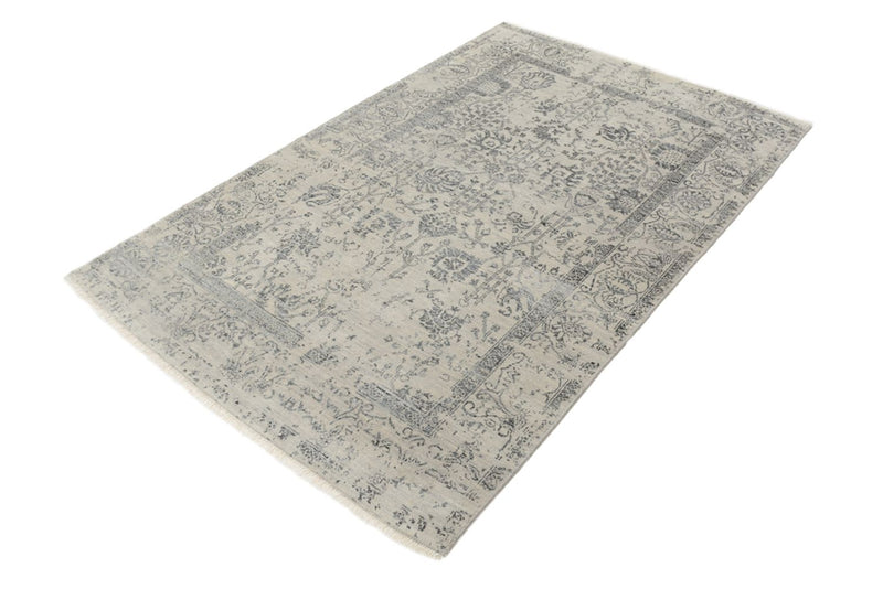 Designer Teppich - 186 x 124 cm - hellgrau