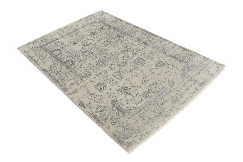 Designer Teppich - 186 x 124 cm - hellgrau
