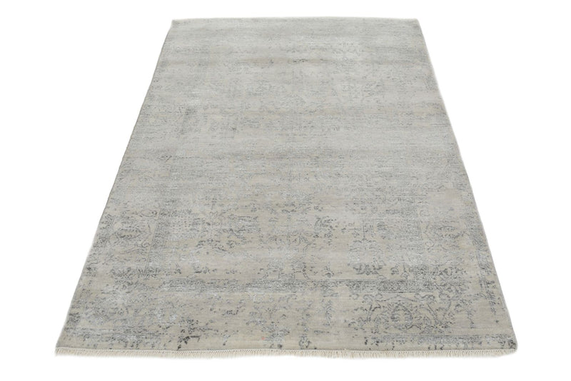 Designer Teppich - 186 x 124 cm - hellgrau
