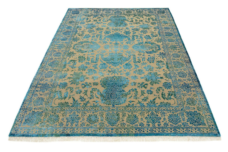 Designer Teppich - 175 x 123 cm - hellblau
