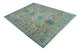 Designer Teppich - 175 x 123 cm - hellblau