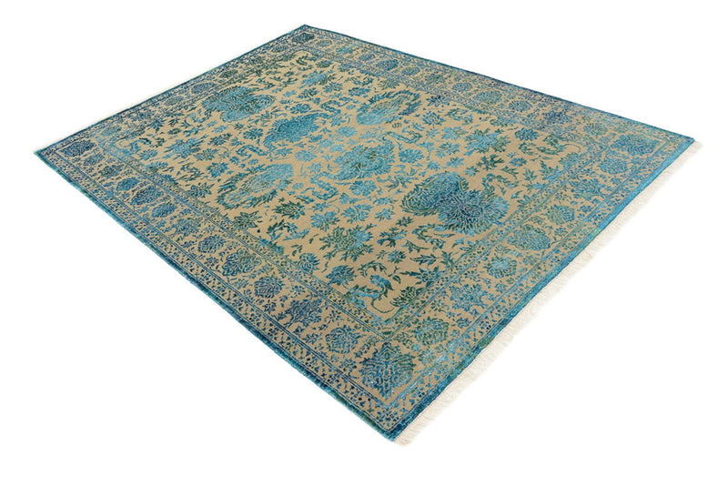 Designer Teppich - 175 x 123 cm - hellblau