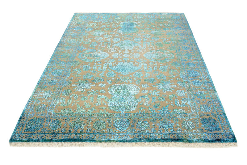 Designer Teppich - 175 x 123 cm - hellblau
