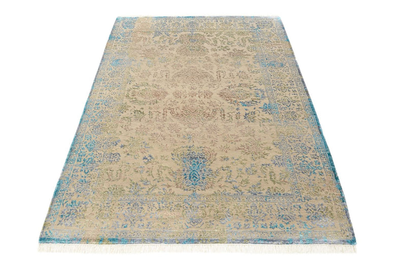 Designer Teppich - 186 x 129 cm - hellbeige
