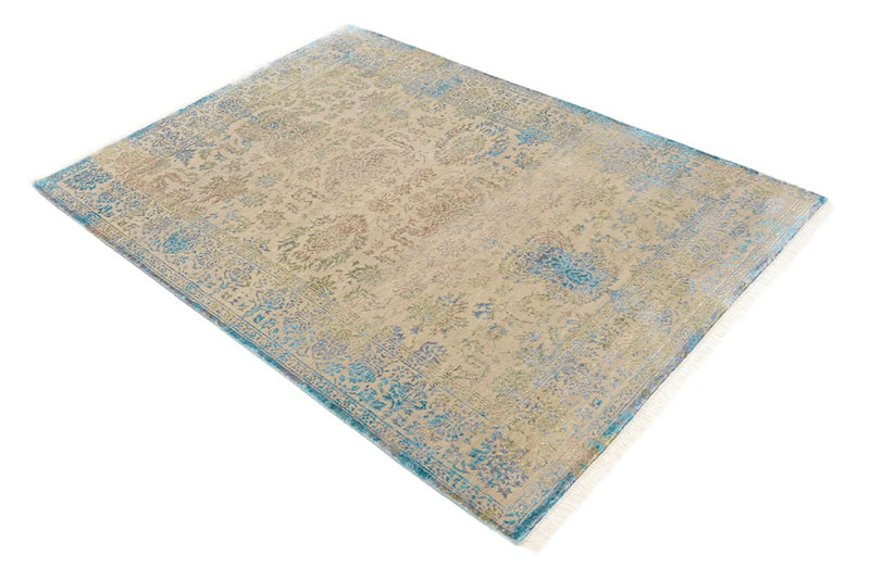 Designer Teppich - 186 x 129 cm - hellbeige