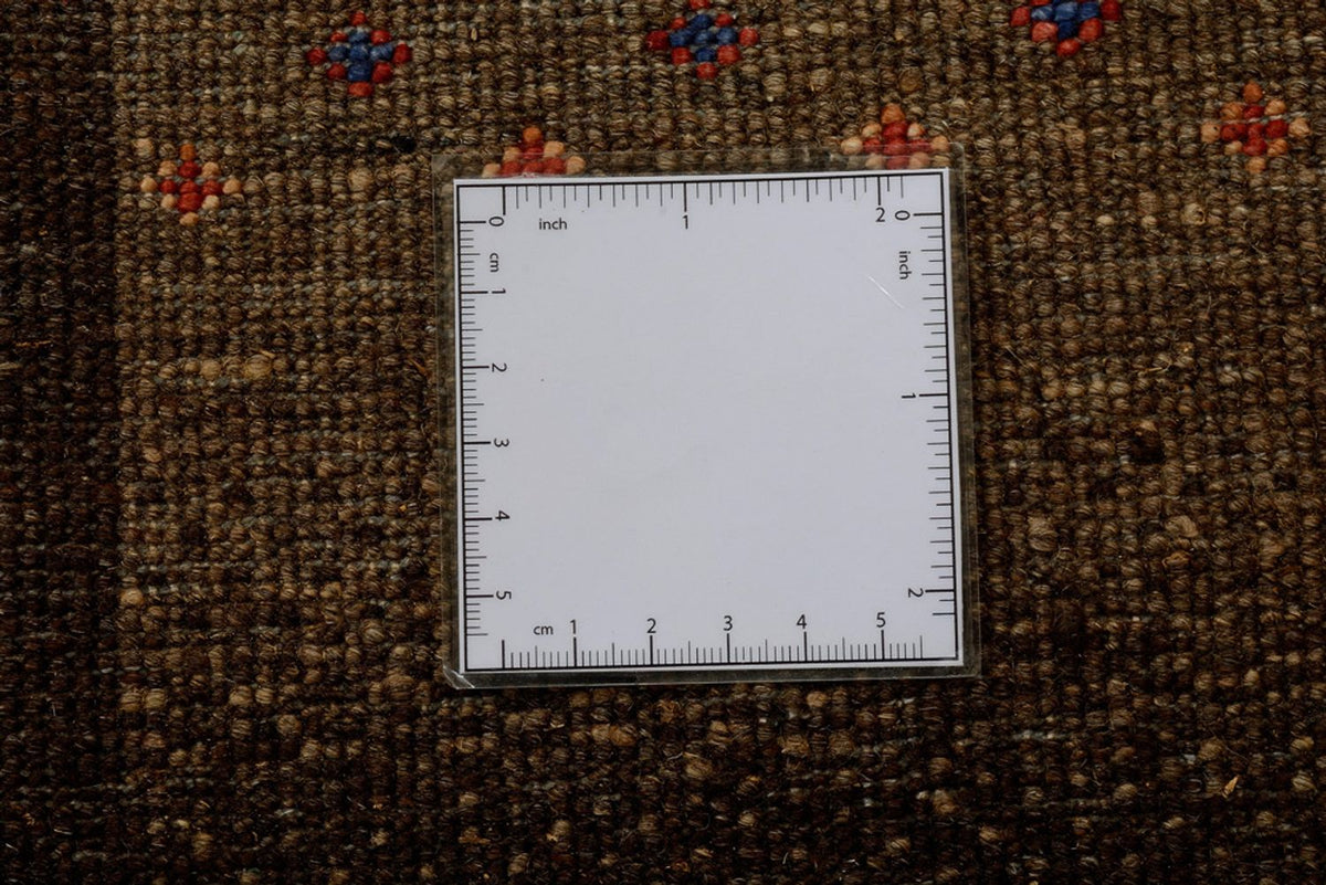 Läufer Gabbeh - Loribaft Indus - 306 x 80 cm - dunkelbeige