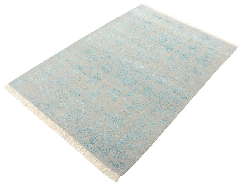 Designer Teppich - 151 x 105 cm - hellgrau