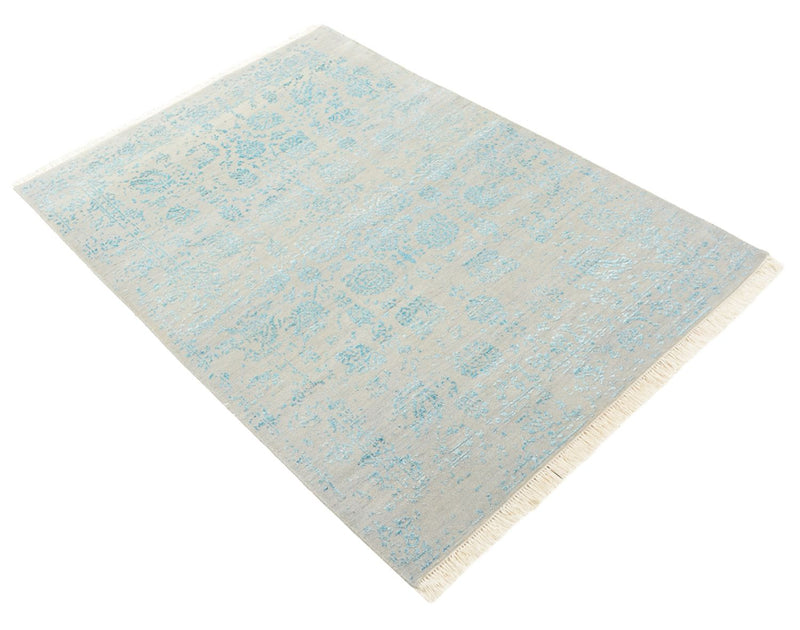 Designer Teppich - 151 x 105 cm - hellgrau