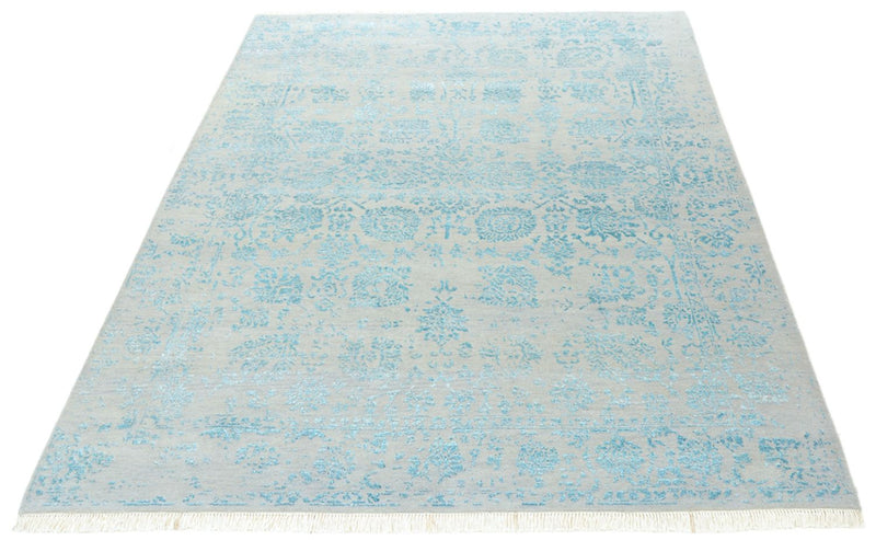 Designer Teppich - 202 x 155 cm - hellgrau