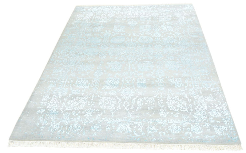 Designer Teppich - 202 x 155 cm - hellgrau