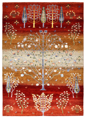 Gabbeh Teppich - Loribaft Indus - 242 x 177 cm - mehrfarbig