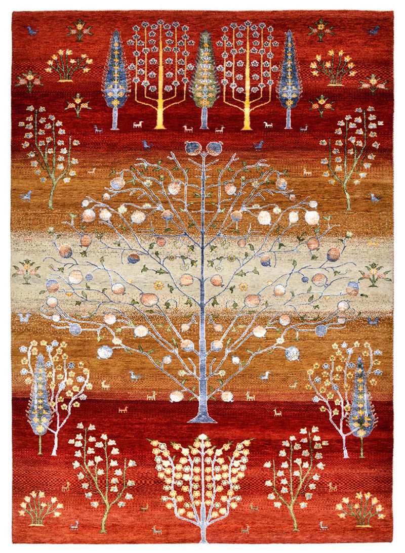Gabbeh Teppich - Loribaft Indus - 242 x 177 cm - mehrfarbig