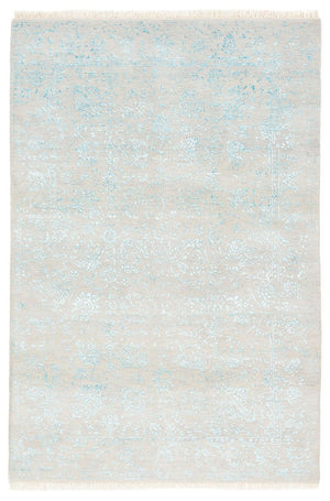 Designer Teppich - 181 x 122 cm - hellgrau