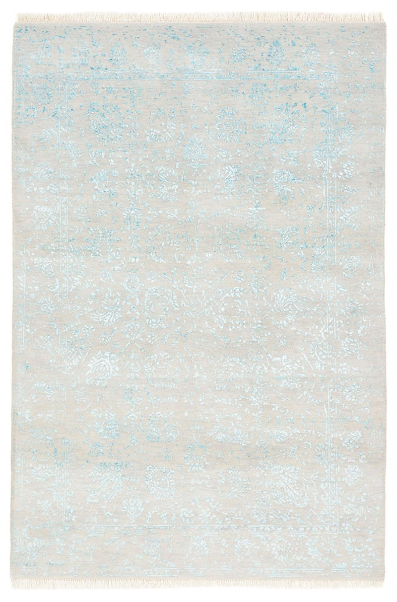 Designer Teppich - 181 x 122 cm - hellgrau