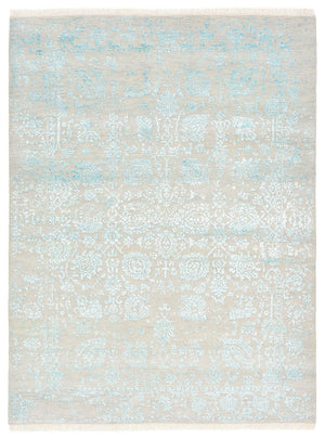 Designer Teppich - 194 x 149 cm - hellgrau