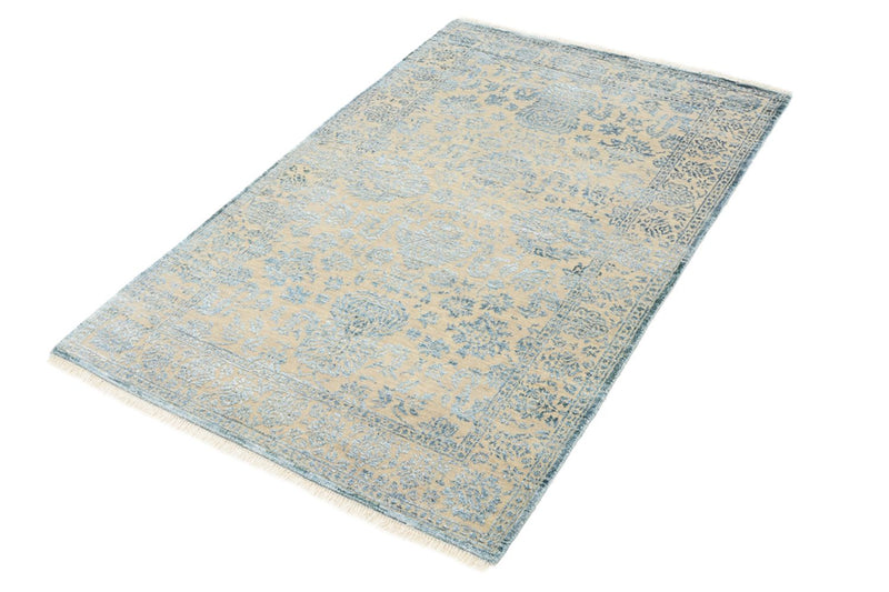 Designer Teppich - 148 x 100 cm - hellblau
