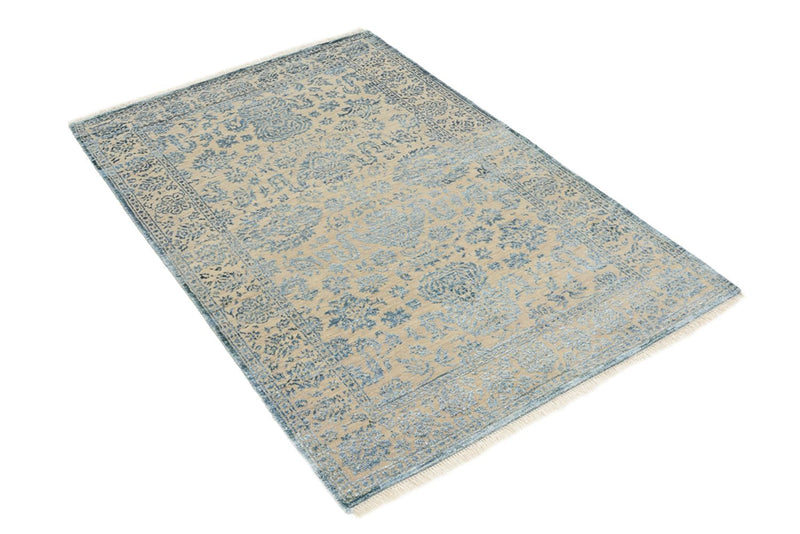 Designer Teppich - 148 x 100 cm - hellblau