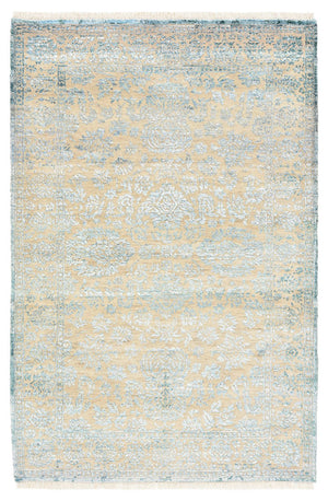 Designer Teppich - 152 x 103 cm - hellblau