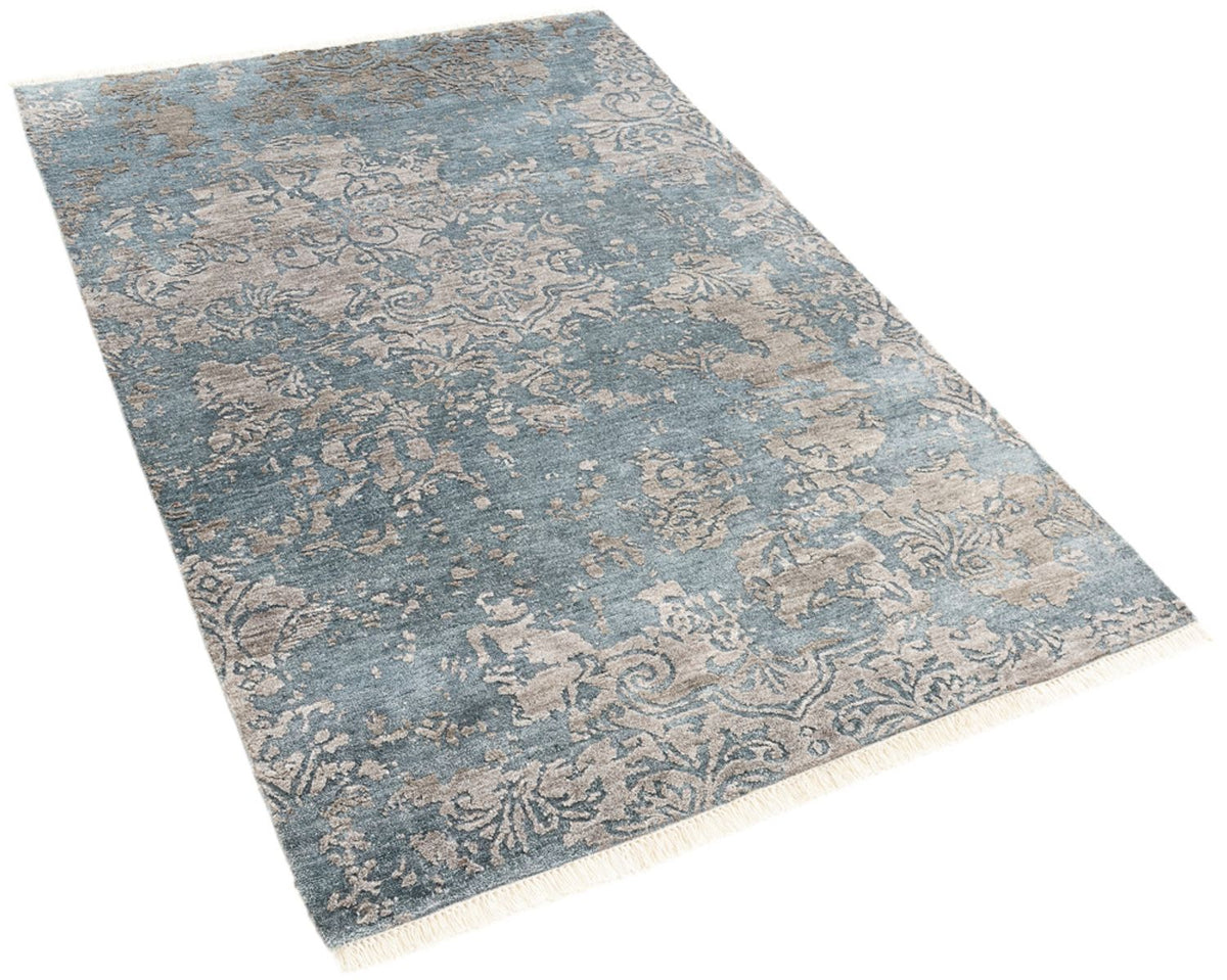 Designer Teppich - 177 x 121 cm - seeblau