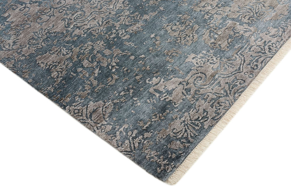 Designer Teppich - 177 x 121 cm - seeblau