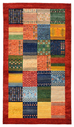 Gabbeh Teppich - Loribaft Indus - 162 x 91 cm - mehrfarbig
