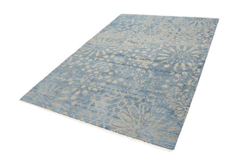 Designer Teppich - 240 x 173 cm - seeblau
