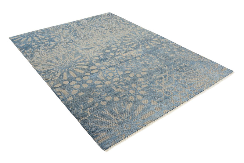 Designer Teppich - 240 x 173 cm - seeblau