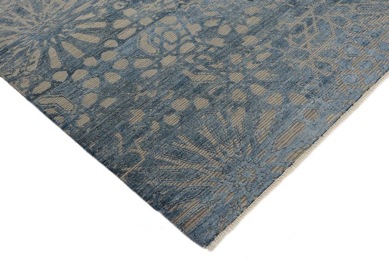 Designer Teppich - 240 x 173 cm - seeblau