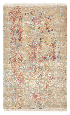 Designer Teppich - 129 x 81 cm - hellbeige