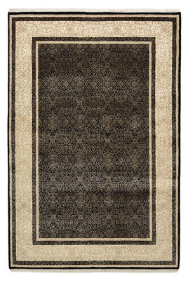 Designer Teppich - 181 x 123 cm - dunkelbeige