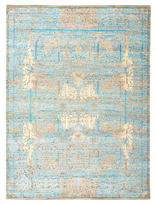 Designer Teppich - 234 x 176 cm - hellblau
