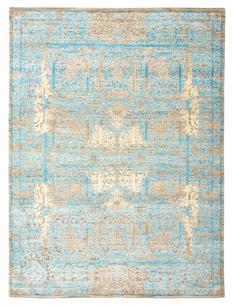 Designer Teppich - 234 x 176 cm - hellblau