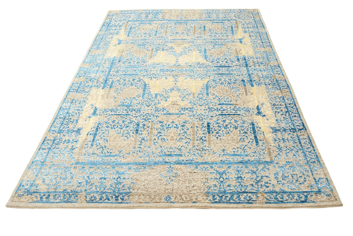 Designer Teppich - 234 x 176 cm - hellblau