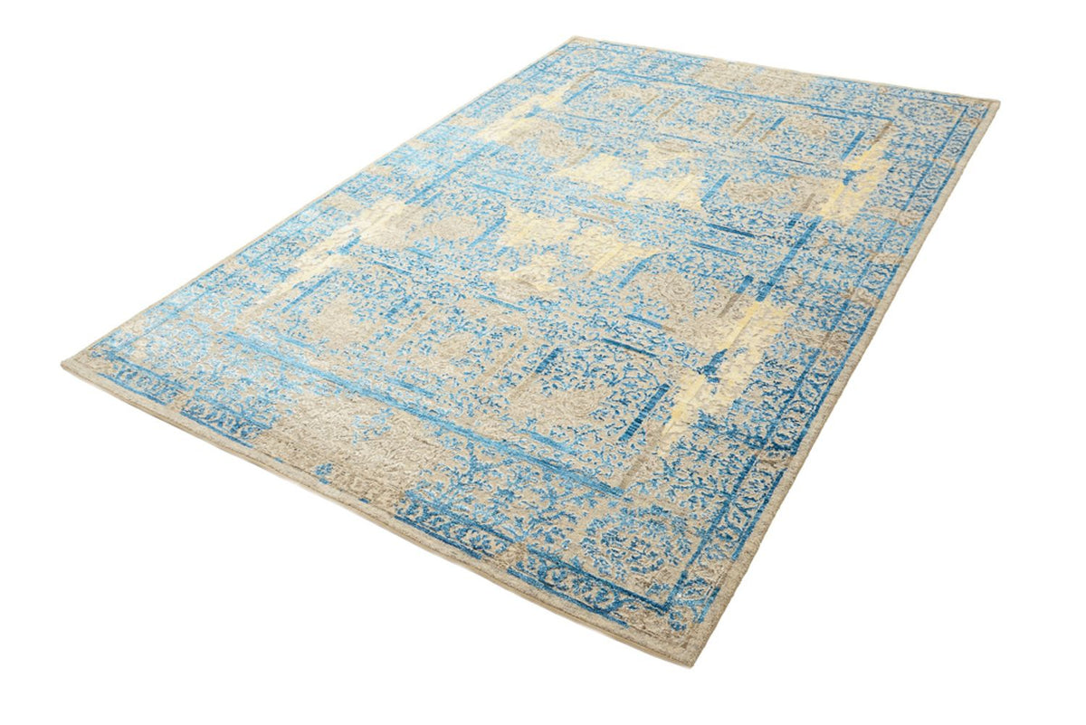 Designer Teppich - 234 x 176 cm - hellblau