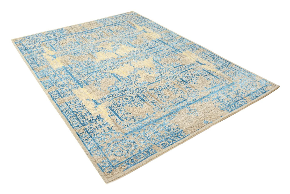 Designer Teppich - 234 x 176 cm - hellblau