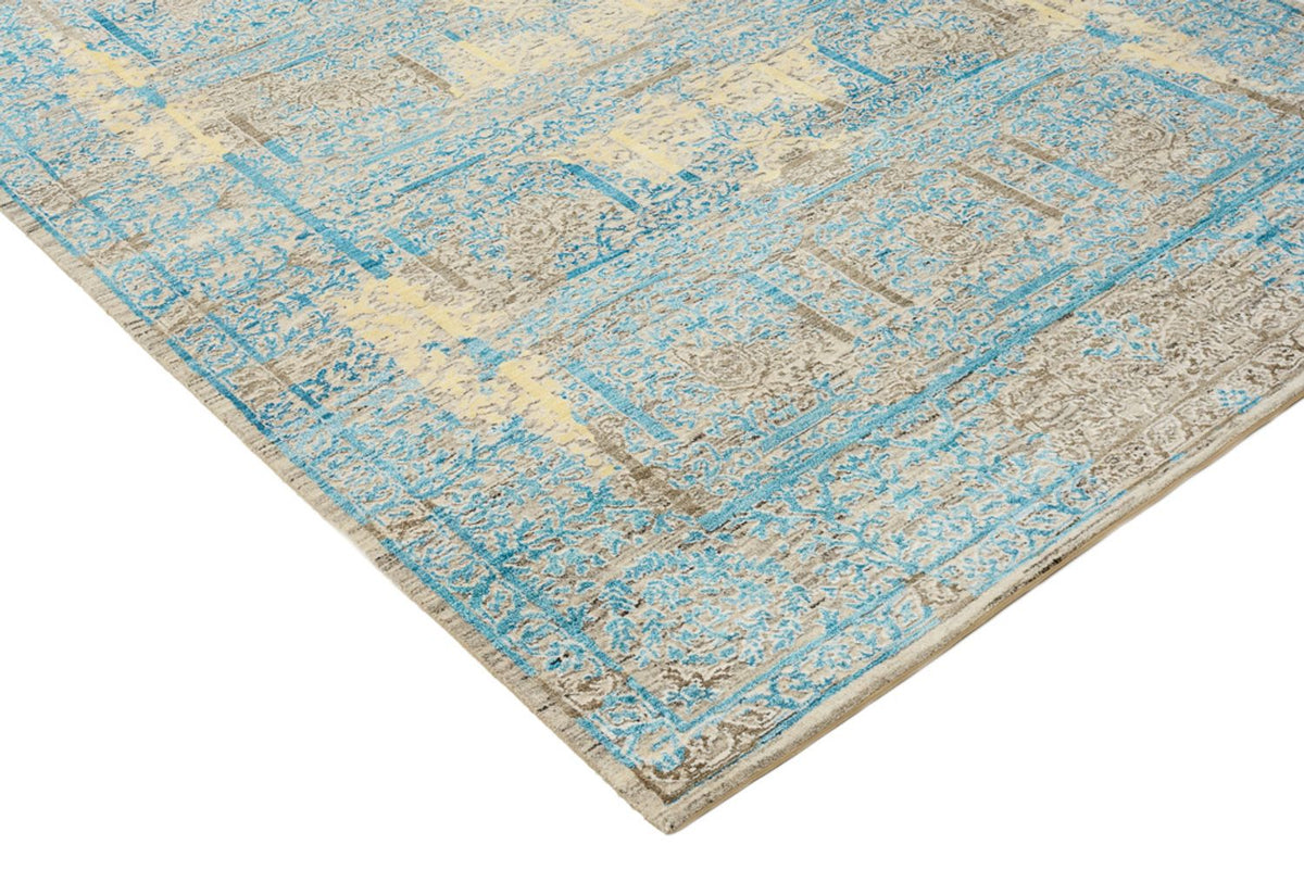 Designer Teppich - 234 x 176 cm - hellblau