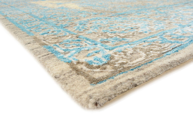 Designer Teppich - 234 x 176 cm - hellblau