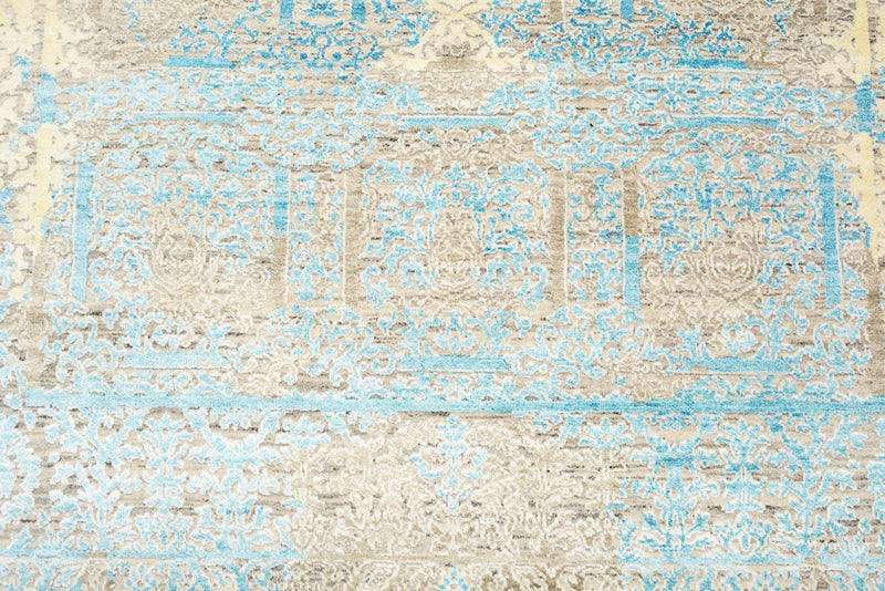Designer Teppich - 234 x 176 cm - hellblau
