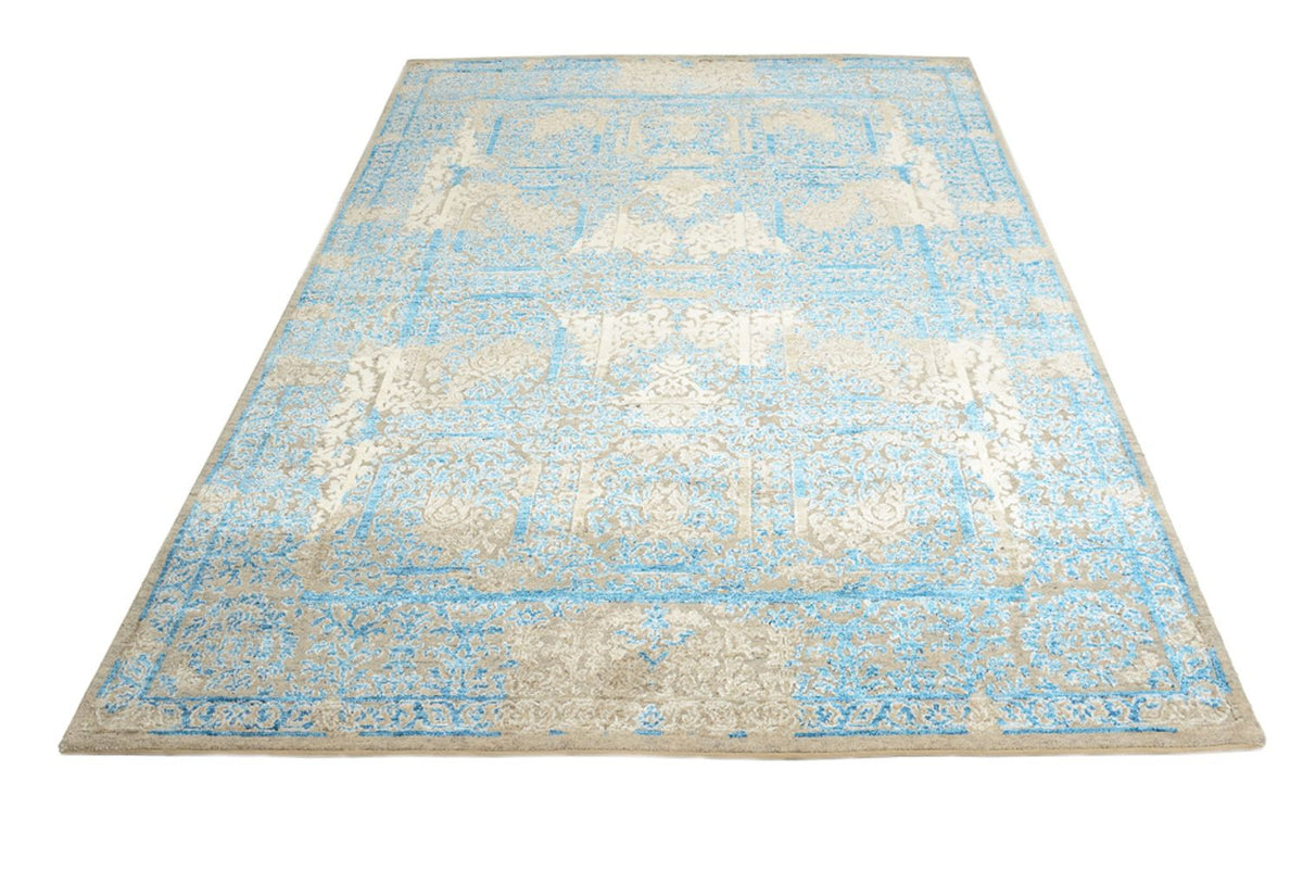 Designer Teppich - 234 x 176 cm - hellblau