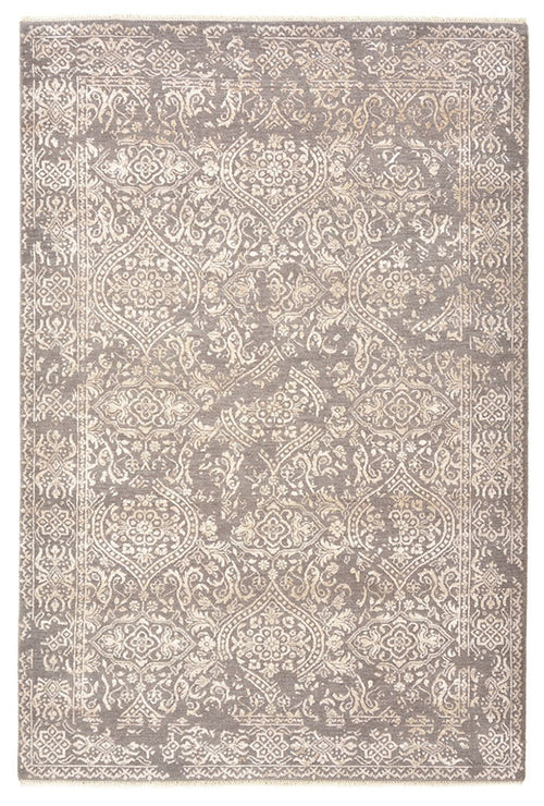 Designer Teppich - 184 x 124 cm - hellgrau