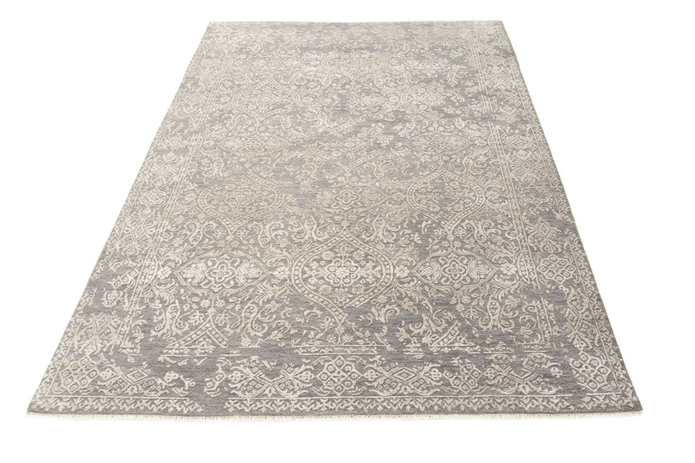 Designer Teppich - 184 x 124 cm - hellgrau