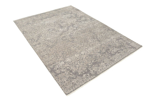 Designer Teppich - 184 x 124 cm - hellgrau