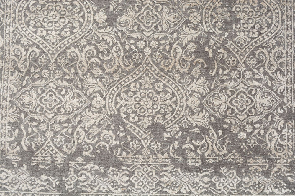Designer Teppich - 184 x 124 cm - hellgrau