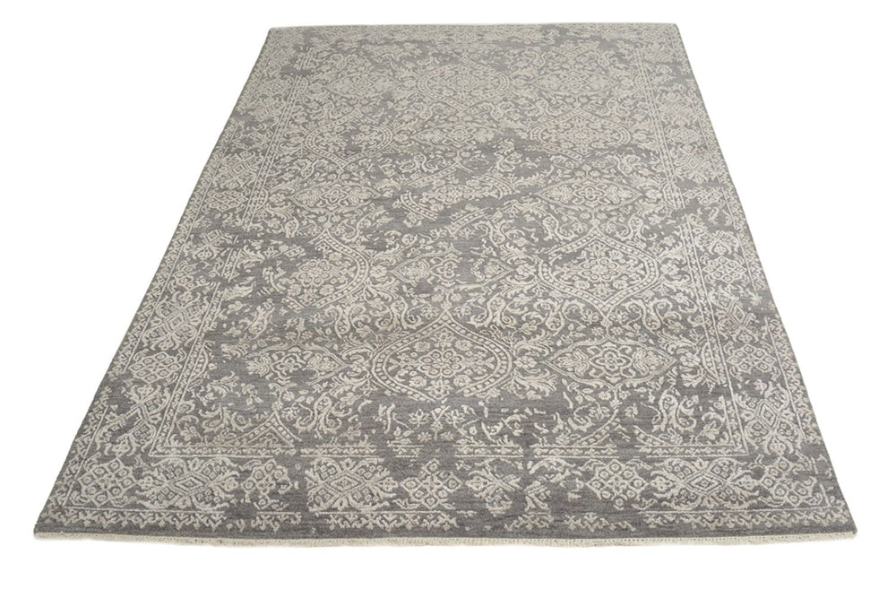 Designer Teppich - 184 x 124 cm - hellgrau